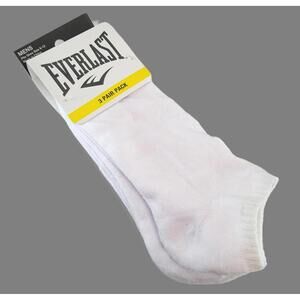 Everlast Men’s White Ankle Socks 3-Pair Shoe Size 6–12 NEW